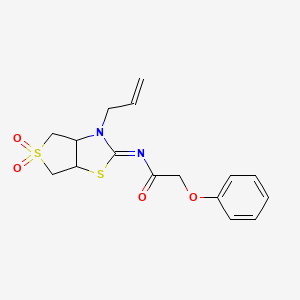 N-[(2E)-5,5-dioxido-3-(prop-2-en-1-yl)tetrahydrothieno[3,4-d][1,3]thiazol-2(3H)-ylidene]-2-phenoxyacetamide