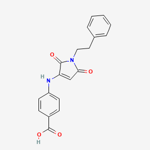 4-{[2,5-dioxo-1-(2-phenylethyl)-2,5-dihydro-1H-pyrrol-3-yl]amino}benzoic acid