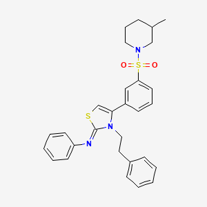 N-[(2Z)-4-{3-[(3-methylpiperidin-1-yl)sulfonyl]phenyl}-3-(2-phenylethyl)-1,3-thiazol-2(3H)-ylidene]aniline