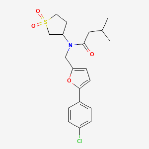 N-{[5-(4-chlorophenyl)furan-2-yl]methyl}-N-(1,1-dioxidotetrahydrothiophen-3-yl)-3-methylbutanamide