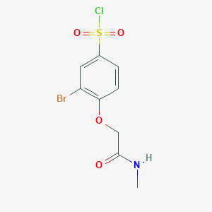 3-Bromo-4-(2-(methylamino)-2-oxoethoxy)benzenesulfonyl chloride