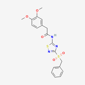 2-(3,4-dimethoxyphenyl)-N-{3-[benzylsulfonyl](1,2,4-thiadiazol-5-yl)}acetamide