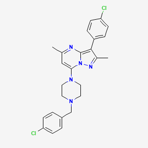 7-[4-(4-Chlorobenzyl)piperazin-1-yl]-3-(4-chlorophenyl)-2,5-dimethylpyrazolo[1,5-a]pyrimidine