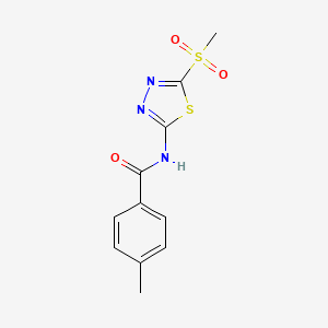 4-methyl-N-[(2Z)-5-(methylsulfonyl)-1,3,4-thiadiazol-2(3H)-ylidene]benzamide