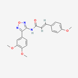 (2E)-N-[4-(3,4-dimethoxyphenyl)-1,2,5-oxadiazol-3-yl]-3-(4-methoxyphenyl)prop-2-enamide