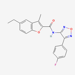 5-ethyl-N-[4-(4-fluorophenyl)-1,2,5-oxadiazol-3-yl]-3-methyl-1-benzofuran-2-carboxamide