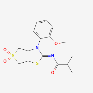 2-ethyl-N-[(2Z)-3-(2-methoxyphenyl)-5,5-dioxidotetrahydrothieno[3,4-d][1,3]thiazol-2(3H)-ylidene]butanamide