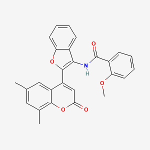 N-[2-(6,8-dimethyl-2-oxo-2H-chromen-4-yl)-1-benzofuran-3-yl]-2-methoxybenzamide