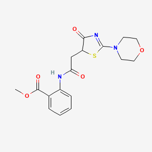 Methyl 2-({[2-(morpholin-4-yl)-4-oxo-4,5-dihydro-1,3-thiazol-5-yl]acetyl}amino)benzoate