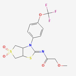 N-[(2Z)-5,5-dioxido-3-[4-(trifluoromethoxy)phenyl]tetrahydrothieno[3,4-d][1,3]thiazol-2(3H)-ylidene]-2-methoxyacetamide