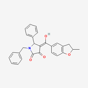 (4E)-1-benzyl-4-[hydroxy(2-methyl-2,3-dihydro-1-benzofuran-5-yl)methylidene]-5-phenylpyrrolidine-2,3-dione