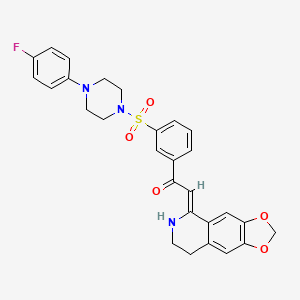 (2Z)-2-(7,8-dihydro[1,3]dioxolo[4,5-g]isoquinolin-5(6H)-ylidene)-1-(3-{[4-(4-fluorophenyl)piperazin-1-yl]sulfonyl}phenyl)ethanone