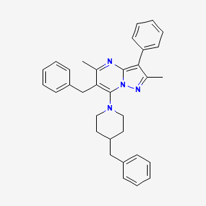 6-Benzyl-7-(4-benzylpiperidin-1-yl)-2,5-dimethyl-3-phenylpyrazolo[1,5-a]pyrimidine