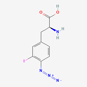 molecular formula C9H9IN4O2 B1220968 4-Azido-3-iodophenylalanine CAS No. 82810-71-7