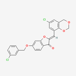 (2Z)-2-[(6-chloro-4H-1,3-benzodioxin-8-yl)methylidene]-6-[(3-chlorobenzyl)oxy]-1-benzofuran-3(2H)-one