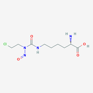 molecular formula C9H17ClN4O4 B1220973 (2S)-2-amino-6-[[2-chloroethyl(nitroso)carbamoyl]amino]hexanoic acid CAS No. 87494-15-3