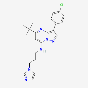 5-tert-butyl-3-(4-chlorophenyl)-N-(3-imidazol-1-ylpropyl)pyrazolo[1,5-a]pyrimidin-7-amine