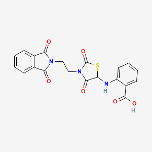 2-({3-[2-(1,3-dioxo-1,3-dihydro-2H-isoindol-2-yl)ethyl]-2,4-dioxo-1,3-thiazolidin-5-yl}amino)benzoic acid