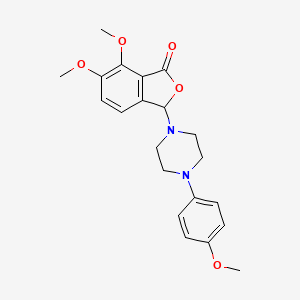 6,7-dimethoxy-3-[4-(4-methoxyphenyl)piperazin-1-yl]-2-benzofuran-1(3H)-one