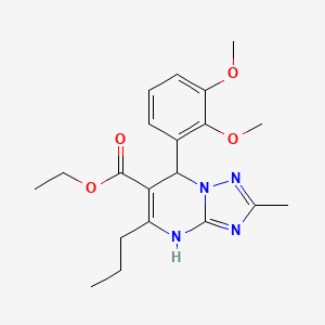 Ethyl 7-(2,3-dimethoxyphenyl)-2-methyl-5-propyl-3,7-dihydro[1,2,4]triazolo[1,5-a]pyrimidine-6-carboxylate