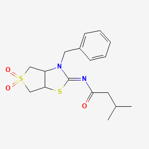 N-[(2Z)-3-benzyl-5,5-dioxidotetrahydrothieno[3,4-d][1,3]thiazol-2(3H)-ylidene]-3-methylbutanamide