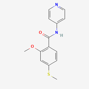 molecular formula C14H14N2O2S B1220982 2-methoxy-4-(methylthio)-N-pyridin-4-ylbenzamide 