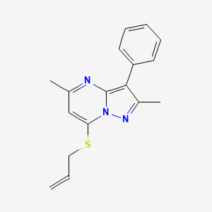 7-Allylsulfanyl-2,5-dimethyl-3-phenyl-pyrazolo[1,5-a]pyrimidine