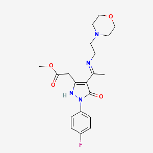 methyl [(4Z)-1-(4-fluorophenyl)-4-(1-{[2-(morpholin-4-yl)ethyl]amino}ethylidene)-5-oxo-4,5-dihydro-1H-pyrazol-3-yl]acetate