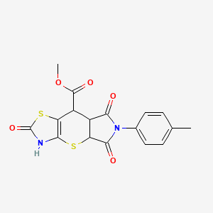 Methyl 11-(4-methylphenyl)-5,10,12-trioxo-2,6-dithia-4,11-diazatricyclo[7.3.0.0^{3,7}]dodec-3(7)-ene-8-carboxylate