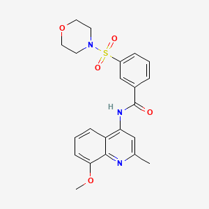 N-(8-methoxy-2-methylquinolin-4-yl)-3-(morpholin-4-ylsulfonyl)benzamide