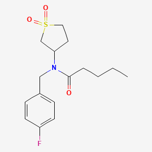 N-(1,1-dioxidotetrahydrothiophen-3-yl)-N-(4-fluorobenzyl)pentanamide