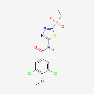 3,5-dichloro-N-(5-(ethylsulfonyl)-1,3,4-thiadiazol-2-yl)-4-methoxybenzamide