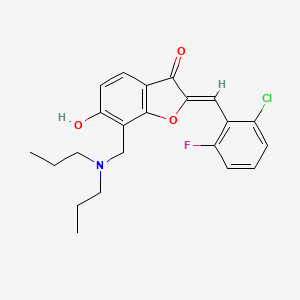 (2Z)-2-(2-chloro-6-fluorobenzylidene)-7-[(dipropylamino)methyl]-6-hydroxy-1-benzofuran-3(2H)-one