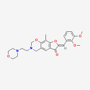 (7Z)-7-(2,3-dimethoxybenzylidene)-9-methyl-3-[2-(morpholin-4-yl)ethyl]-3,4-dihydro-2H-furo[3,2-g][1,3]benzoxazin-6(7H)-one