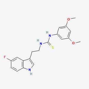 molecular formula C19H20FN3O2S B12209943 1-(3,5-dimethoxyphenyl)-3-[2-(5-fluoro-1H-indol-3-yl)ethyl]thiourea 