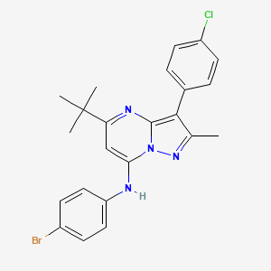 N-(4-bromophenyl)-5-tert-butyl-3-(4-chlorophenyl)-2-methylpyrazolo[1,5-a]pyrimidin-7-amine