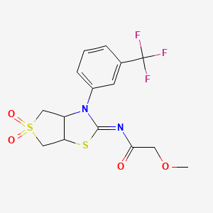 N-[(2E)-5,5-dioxido-3-[3-(trifluoromethyl)phenyl]tetrahydrothieno[3,4-d][1,3]thiazol-2(3H)-ylidene]-2-methoxyacetamide