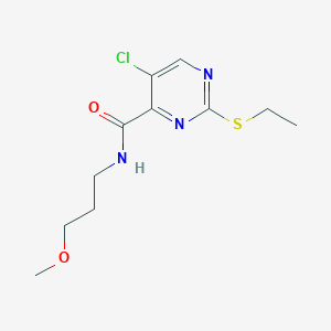 molecular formula C11H16ClN3O2S B12209972 5-chloro-2-(ethylsulfanyl)-N-(3-methoxypropyl)pyrimidine-4-carboxamide 