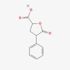 molecular formula C11H10O4 B1221001 5-Oxo-4-phenyltetrahydro-2-furoic acid CAS No. 22073-32-1