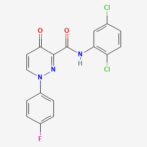 molecular formula C17H10Cl2FN3O2 B12210012 N-(2,5-dichlorophenyl)-1-(4-fluorophenyl)-4-oxo-1,4-dihydropyridazine-3-carboxamide 