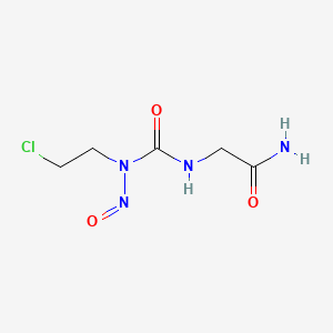 molecular formula C5H9ClN4O3 B1221004 Urea, 1-(carbamoylmethyl)-3-(2-chloroethyl)-3-nitroso- CAS No. 65267-04-1