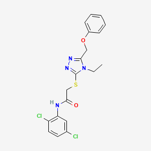 N-(2,5-dichlorophenyl)-2-{[4-ethyl-5-(phenoxymethyl)-4H-1,2,4-triazol-3-yl]sulfanyl}acetamide