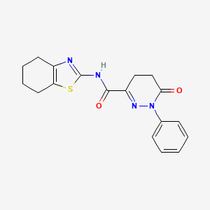 6-oxo-1-phenyl-N-[(2E)-4,5,6,7-tetrahydro-1,3-benzothiazol-2(3H)-ylidene]-1,4,5,6-tetrahydropyridazine-3-carboxamide