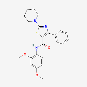 molecular formula C23H25N3O3S B12210058 N-(2,4-dimethoxyphenyl)-4-phenyl-2-(piperidin-1-yl)-1,3-thiazole-5-carboxamide 