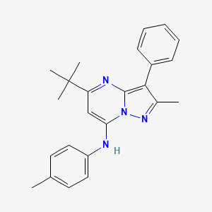 5-tert-butyl-2-methyl-N-(4-methylphenyl)-3-phenylpyrazolo[1,5-a]pyrimidin-7-amine