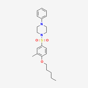 1-[3-Methyl-4-(pentyloxy)benzenesulfonyl]-4-phenylpiperazine