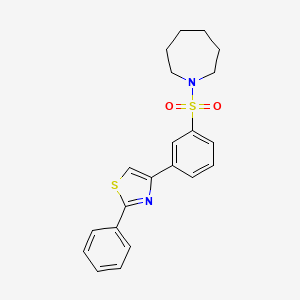 1-{[3-(2-Phenyl-1,3-thiazol-4-yl)phenyl]sulfonyl}azepane