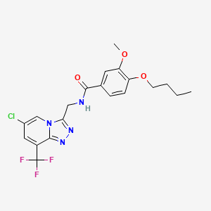 4-butoxy-N-{[6-chloro-8-(trifluoromethyl)[1,2,4]triazolo[4,3-a]pyridin-3-yl]methyl}-3-methoxybenzamide