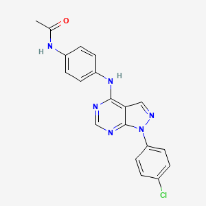 N-(4-{[1-(4-chlorophenyl)pyrazolo[4,5-e]pyrimidin-4-yl]amino}phenyl)acetamide