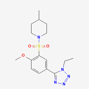 1-{[5-(1-ethyl-1H-tetrazol-5-yl)-2-methoxyphenyl]sulfonyl}-4-methylpiperidine